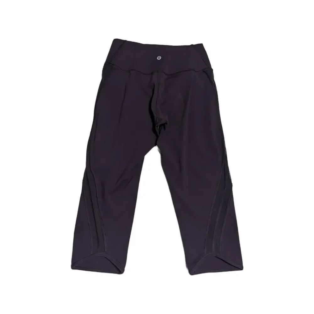 Lululemon Sun Setter Crop Leggings Boysenberry Plum Purple Womens 6 Sportswear